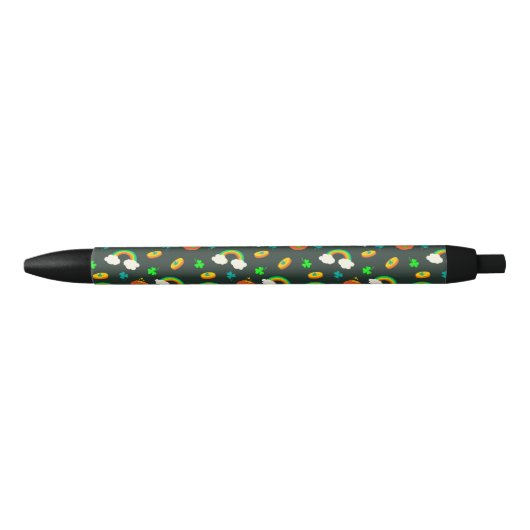 St. Paddy's Pattern Zwarte Inkt Pen (Voorkant)