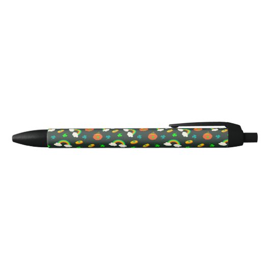 St. Paddy's Pattern Zwarte Inkt Pen (Bovenkant)