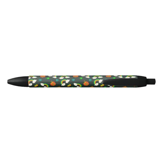 St. Paddy's Pattern Zwarte Inkt Pen (Achterkant)