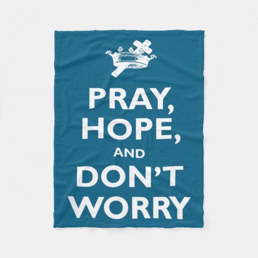 St Padre O Pray Hope And Dont Worry Catholic S Fleece Deken (Voorkant)