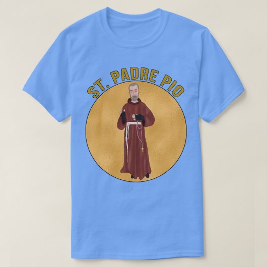 St Padre Pio 1 T-shirt (Design voorkant)