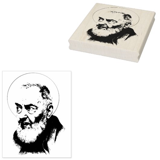 St. Padre Pio Capuchin katholieke priester Rubberstempel (Gestempeld)