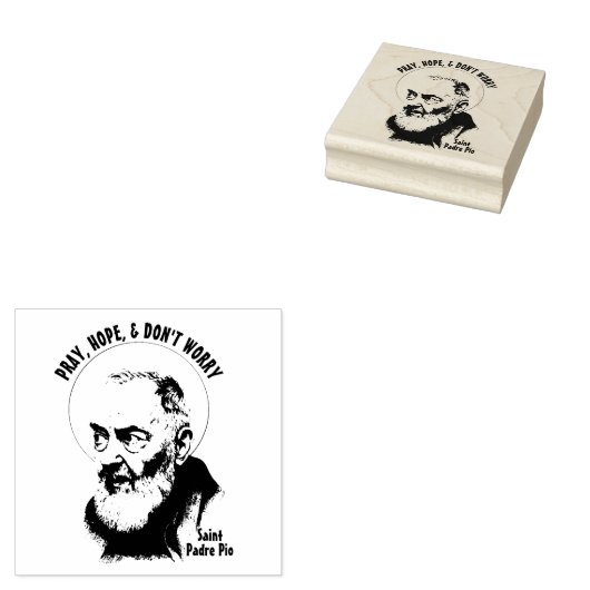 St. Padre Pio Capuchin Priest katholieke Rubber St Rubberstempel (Gestempeld)
