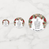 St. Padre Pio citaat Bid Hoop Maak je geen zorgen Confetti (Achterkanten)