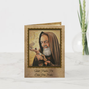 St. Padre Pio Gebed Kaart met quotes