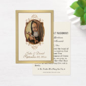 St. Padre Pio Gold Wedding Favor Heilige Visitekaartje (Bureau)