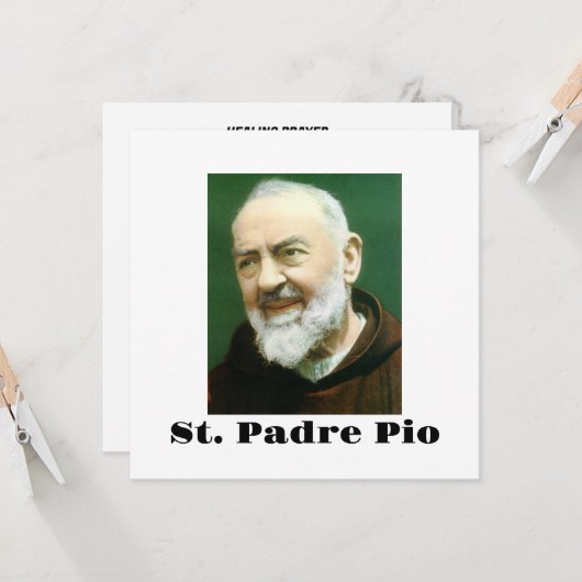 St. PADRE PIO Kaart (Voorkant / Achterkant in situ)