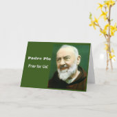 St. PADRE PIO Kaart (Gele Bloem)