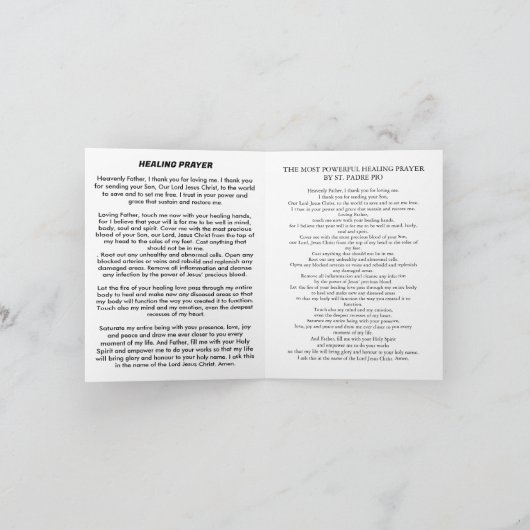 St. PADRE PIO Kaart (Binnen)