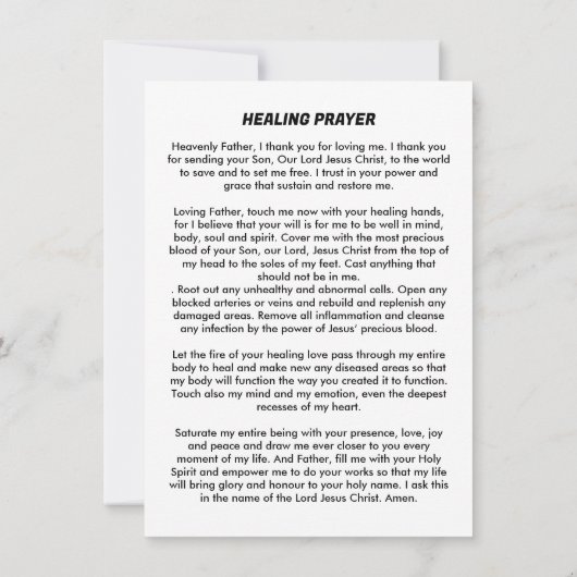 St. PADRE PIO Kaart (Achterkant)