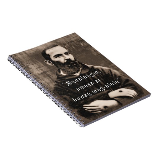St. Padre Pio katholieke Saint Philippine citaat Notitieboek (Rechterzijde)