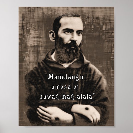 St. Padre Pio katholieke Saint Philippine citaat Poster (Voorkant)