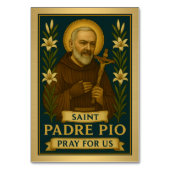 St. Padre Pio Katholieke Trouwtafel Kaart (Achterkant)