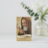St. Padre Pio Lady Mount Carmel Prayer Heilige Kaa Visitekaartje (Staand voorkant)