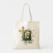 St. Padre Pio Prayer Kruiskatholieken Heilige Zage Tote Bag (Achterkant)