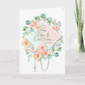 St. Padre Pio Prayer tot Maagd Mary Floral Kaart (Voorkant)