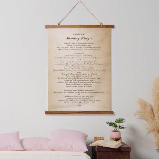 St. Padre Pio Prayer voor genezing Hangend Wandkleed (Slaapkamer)