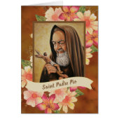 St. Padre Pio Priest Floral Crucifix Stigmata (Voorkant)