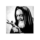 St. Padre Pio Priester Crucifix Rubberstempel (Afrduk)