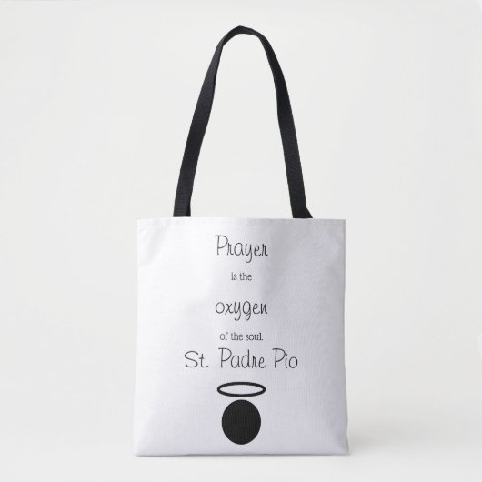 St. Padre Pio Quote Canvas tas (Voorkant)