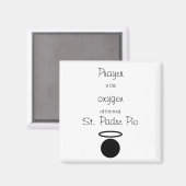 St. Padre Pio Quote Magnet (Voorkant / Achterkant)