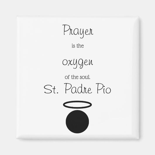 St. Padre Pio Quote Magnet (Voorkant)