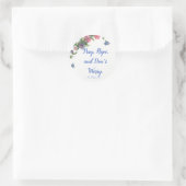 St. Padre Pio Quote met bloemen Ronde Sticker (Tas)