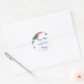 St. Padre Pio Quote met bloemen Ronde Sticker (Envelop)