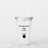 St. Padre Pio Quote Tumbler Acryl Drinkbeker (Voorkant)