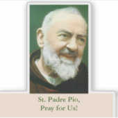 St. Padre Pio Sticker (Voorkant)