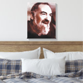 St. Padre Pio van Pietrelcina, Canvas Afdruk (Insitu (Slaapkamer))