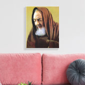 St. Padre Pio van Pietrelcina, Canvas Afdruk (Insitu (Woonkamer))