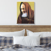 St. Padre Pio van Pietrelcina, Canvas Afdruk (Insitu (Slaapkamer))