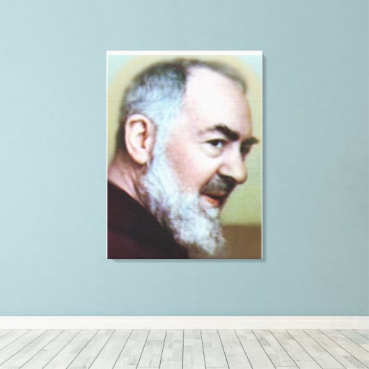 ST-PADRE PIO VAN PIETRELCINA CANVAS AFDRUK (Insitu (Houten vloer))
