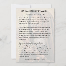 St. Padre Pio Verloving katholieke Prayer Notitiekaartje