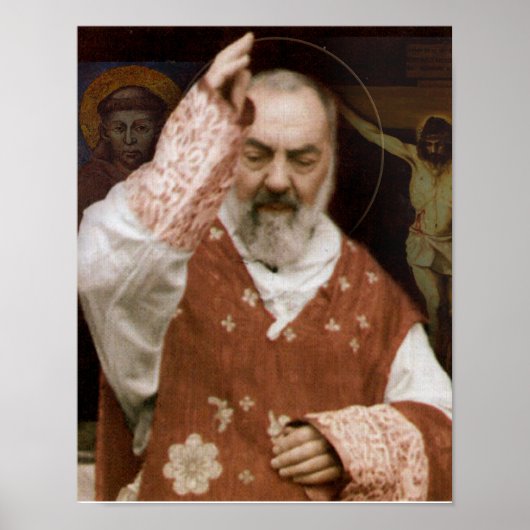 St.Padre Pio's Blessing. Poster (Voorkant)