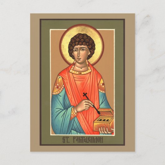 St. Panteleimon Prayer Card Briefkaart (Voorkant)