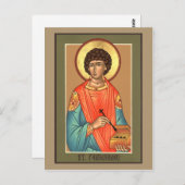St. Panteleimon Prayer Kaart (Voorkant / Achterkant)