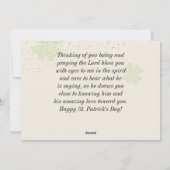 St Partick's Day Ierse zegen Groene Shamrocks Feestdagenkaart (Achterkant)