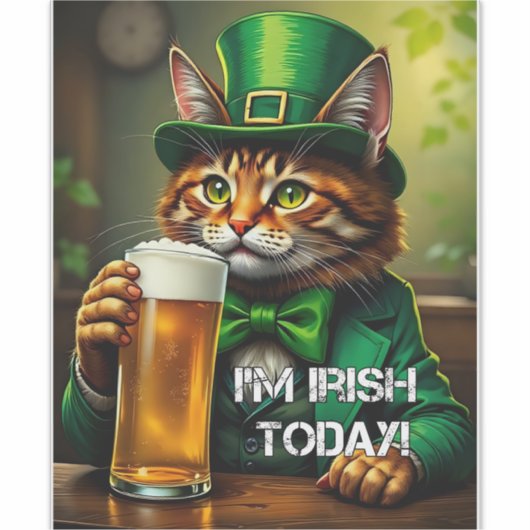 St. Pat Cat Sticker (Voorkant)