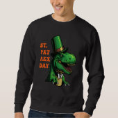 St Pat-Rex Day Happy St Patricks Day T-Rex Leprech Trui (Voorkant)