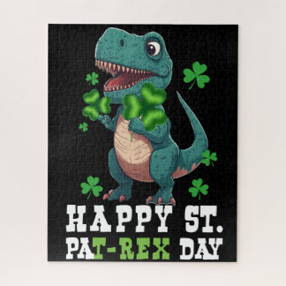 St. Pat T-Rex Saint Patrick's Day Dinosaur Legpuzzel