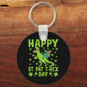 St Pat Trex Dag Dinosaurus St. Patricks Dag St Pat Sleutelhanger (Voorkant)