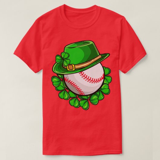 St Paticks Day Irish Baseball Lucky T-shirt (Design voorkant)