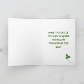 St. Paticks Day wenskaart Kaart (Binnen)