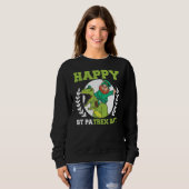St Patrex Day Leprechaun Dino T Rex Trui (Voorkant volledig)