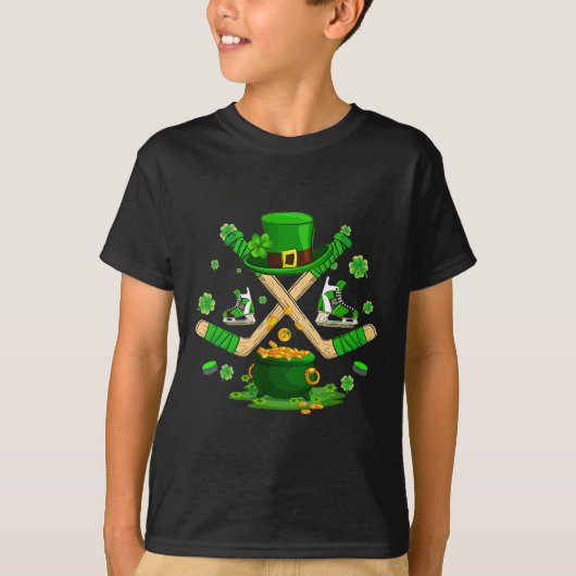 St. Patrick#39; s Day Hockey Irish Boys Saint Padd T-shirt (Voorkant)