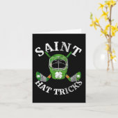 St. Patrick#39;s Day Sint Hattricks Hockey Shamr Kaart (Gele Bloem)