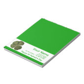 St Patrick 4 Leaf Clover Get Lucky Corporate Noteb Notitieblok (Linkerzijde)