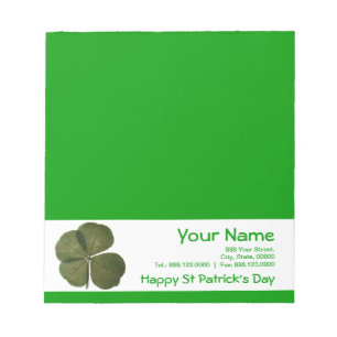 St Patrick 4 Leaf Clover Get Lucky Corporate Noteb Notitieblok